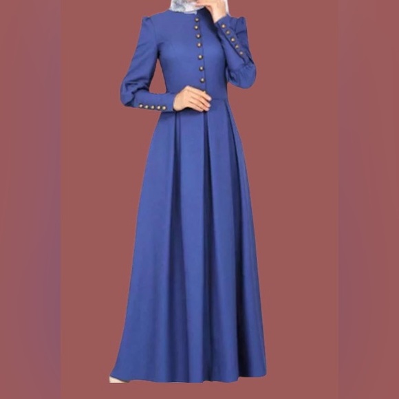 Vintage Casual Pink,Blue and Burgundy maxi floor length dresses- S,M,L and XL - Picture 4 of 10